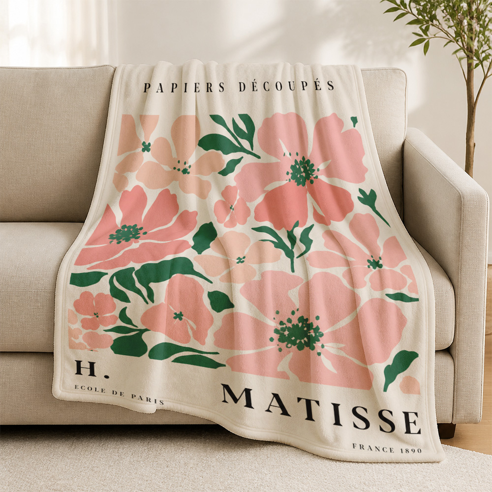 Travel Accessories Ideas - Bohemian Matisse Parisian Floral Print Throw