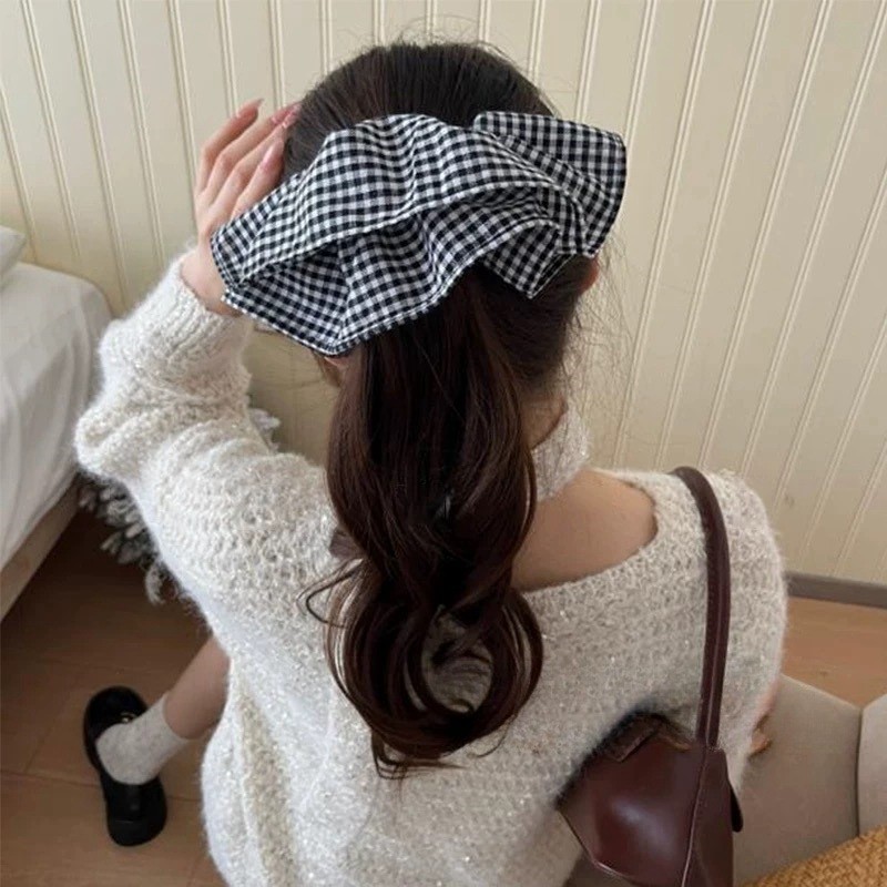 Extra Large Plaid Hair Ties El - огляд і ціна Travel Accessories Aesthetic