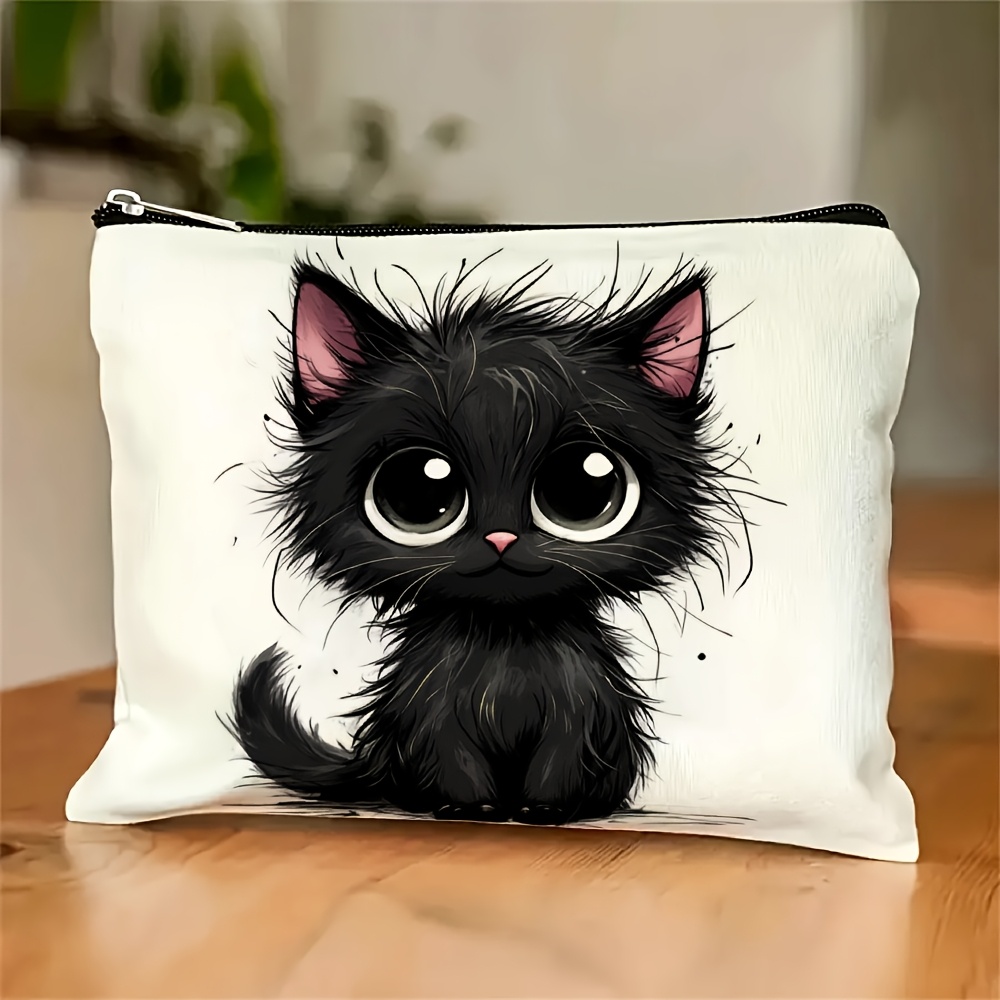 A Cute cat print cosmetic bag  - огляд і ціна Travel Accessories Jewelry