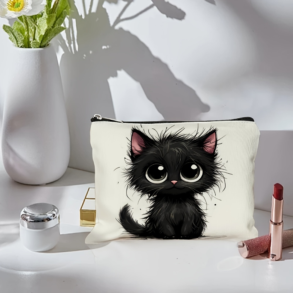 A Cute cat print cosmetic bag  - огляд і ціна Travel Accessories Jewelry