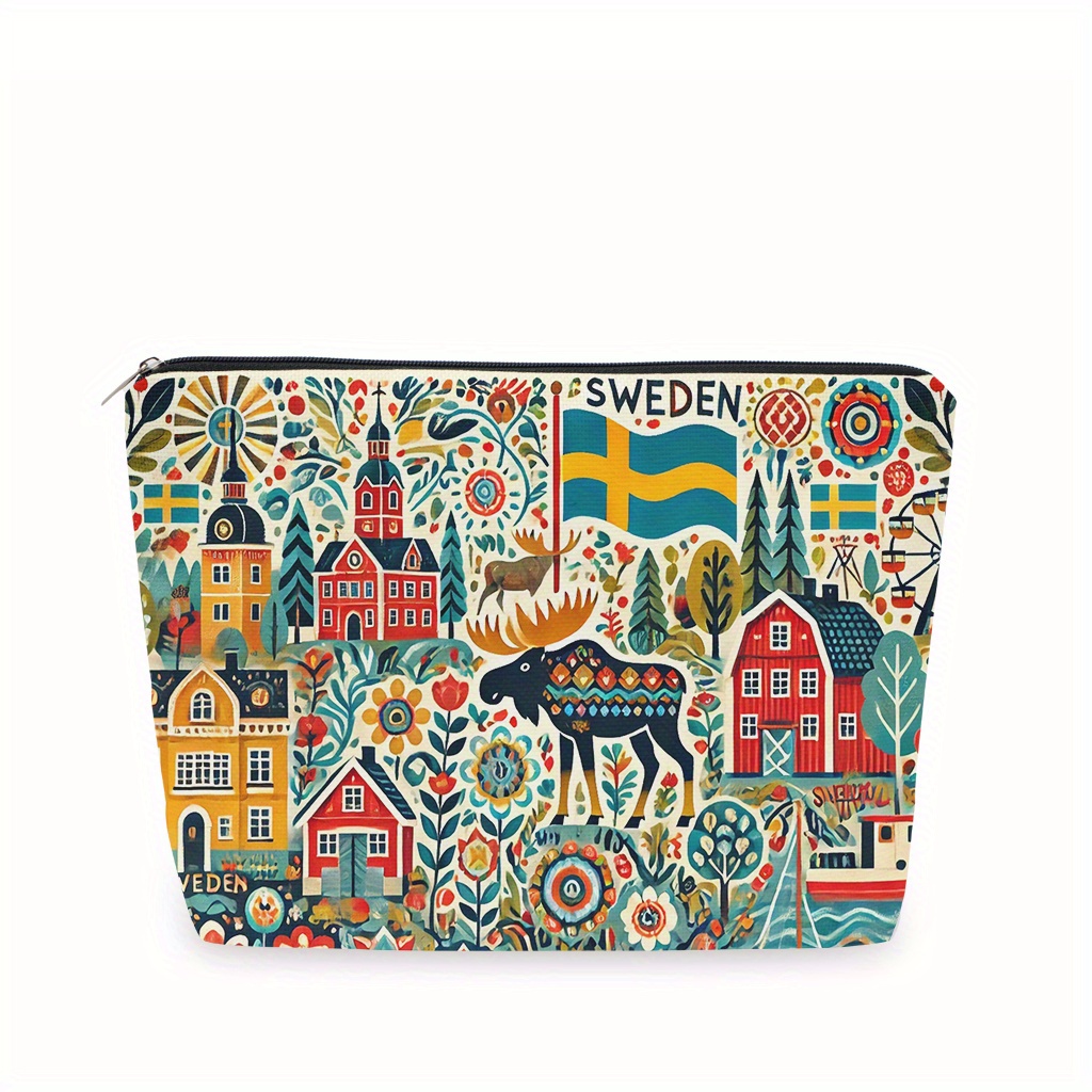 A Sweden themed makeup bag - w - огляд і ціна Travel Accessories Jewelry