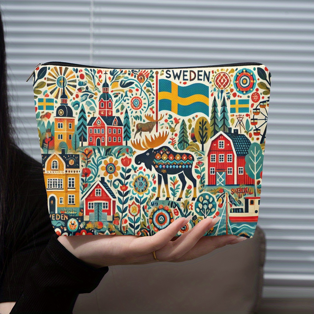 A Sweden themed makeup bag - w - огляд і ціна Travel Accessories Jewelry