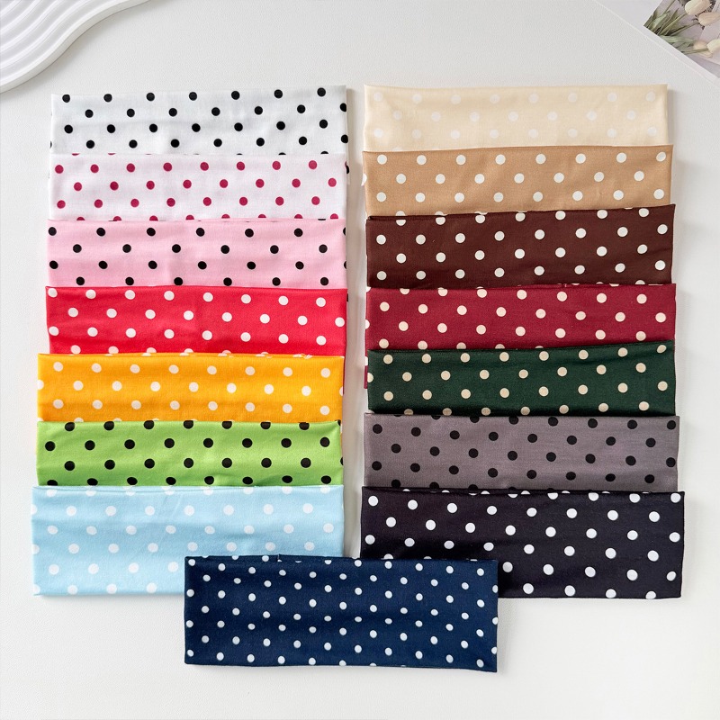 2Pc Polka Dot Elastic Headband - огляд і ціна Travel Accessories Aesthetic