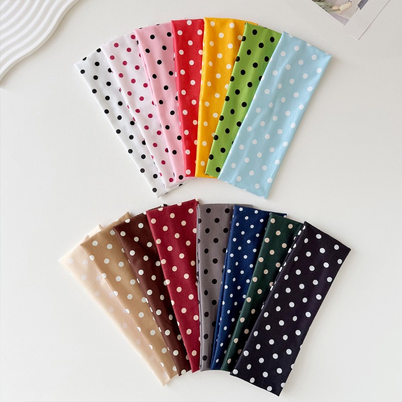 2Pc Polka Dot Elastic Headband - огляд і ціна Travel Accessories Aesthetic