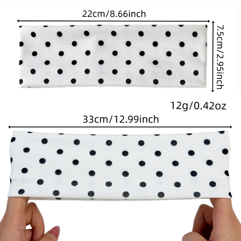 2Pc Polka Dot Elastic Headband - огляд і ціна Travel Accessories Aesthetic