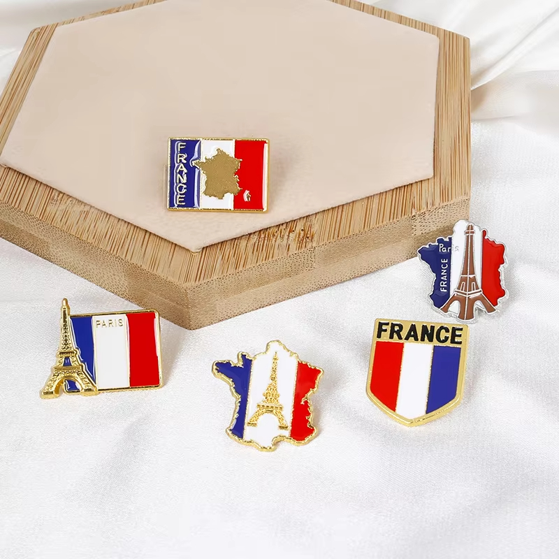 France Flag Enamel Pins Eiffel - огляд і ціна Travel Accessories Jewelry