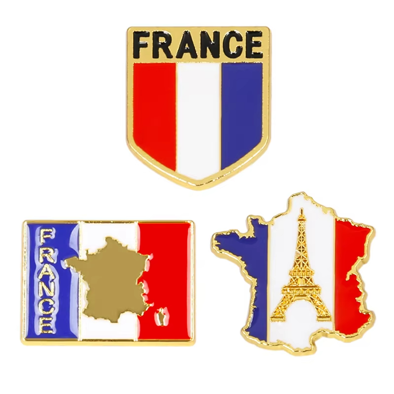 France Flag Enamel Pins Eiffel - огляд і ціна Travel Accessories Jewelry